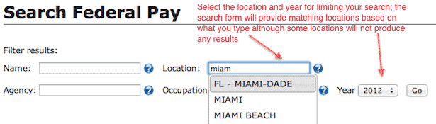 Selecting a location