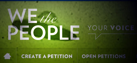 Image showing screenshot of "We the People" website