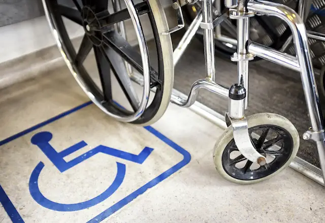 Image of disabled sign and wheel chair