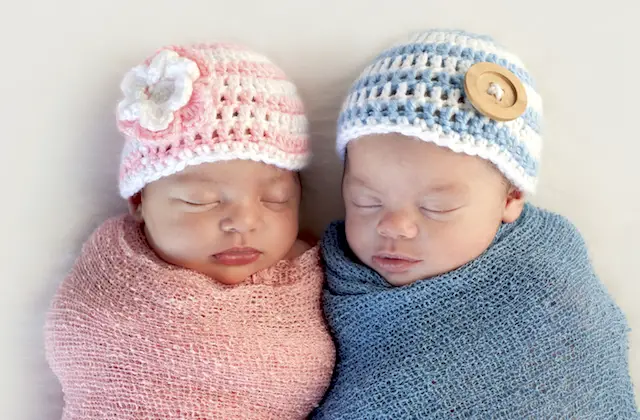 Image of baby boy and girl