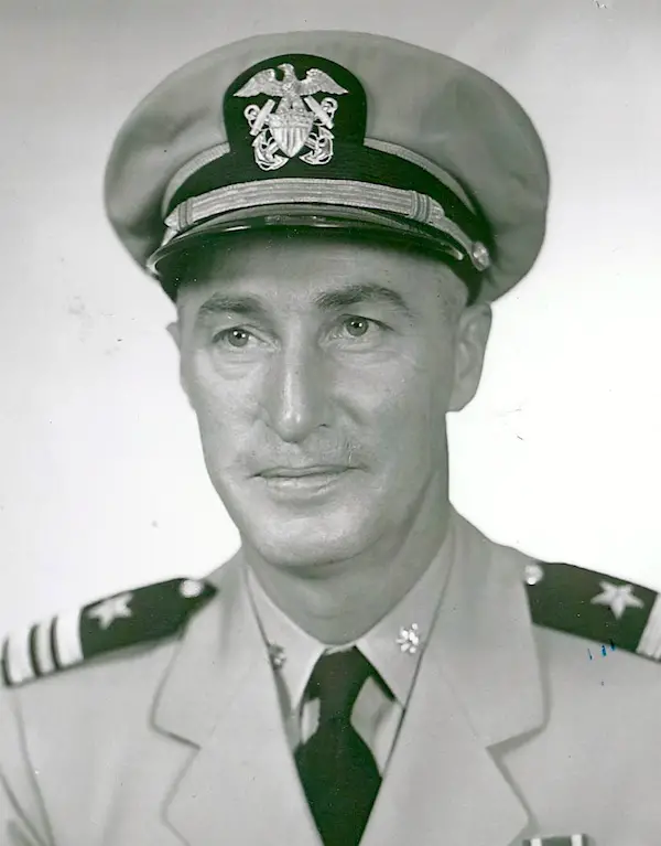 Portrait of Donald McGuire in his Navy uniform