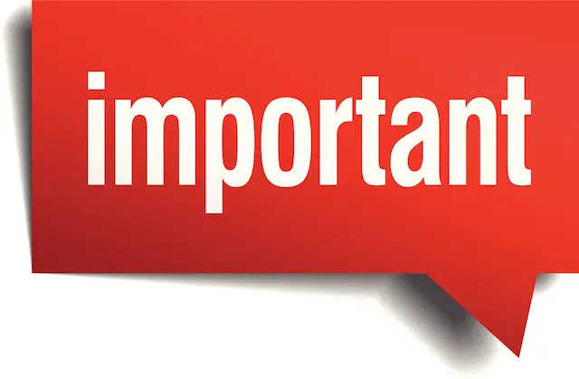 Red quote banner with the word 'important' in the middle of it