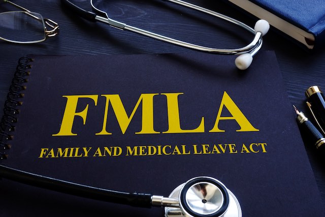 FMLA family and medical leave act and stethoscope