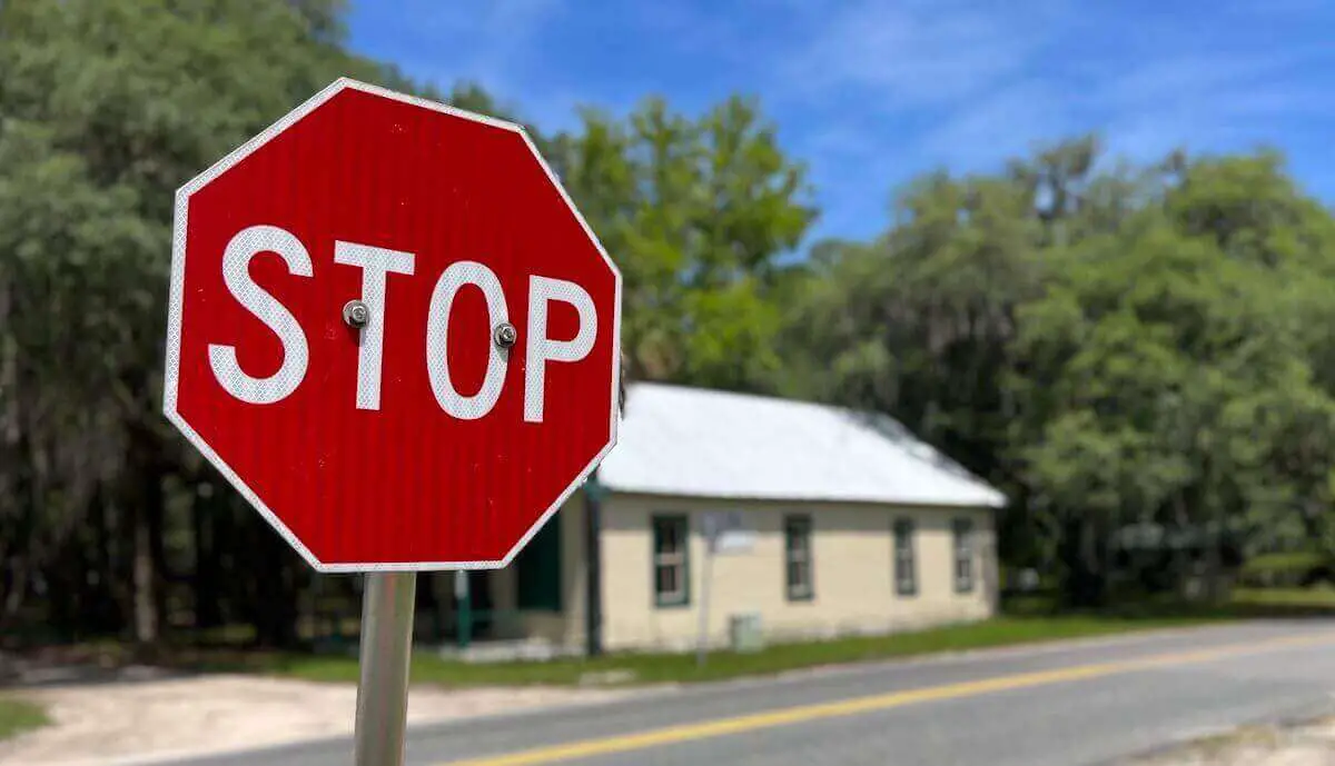 Close up of a stop sign