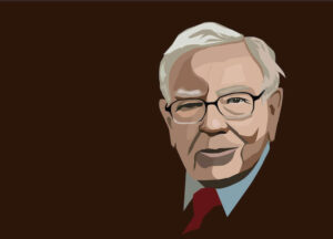 Vector illustration of Warren Buffett